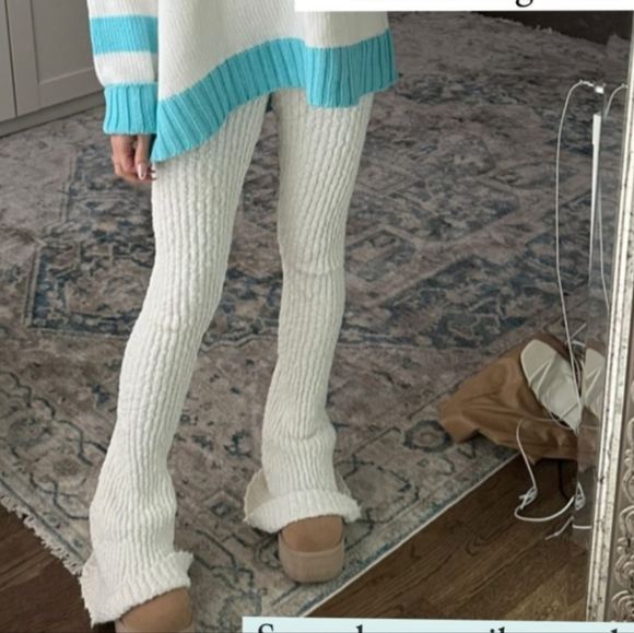 New. Tara Boucle Knit flarPant NBD REVOLVE flare pants/ Sweater pants/legging - Picture 5 of 6